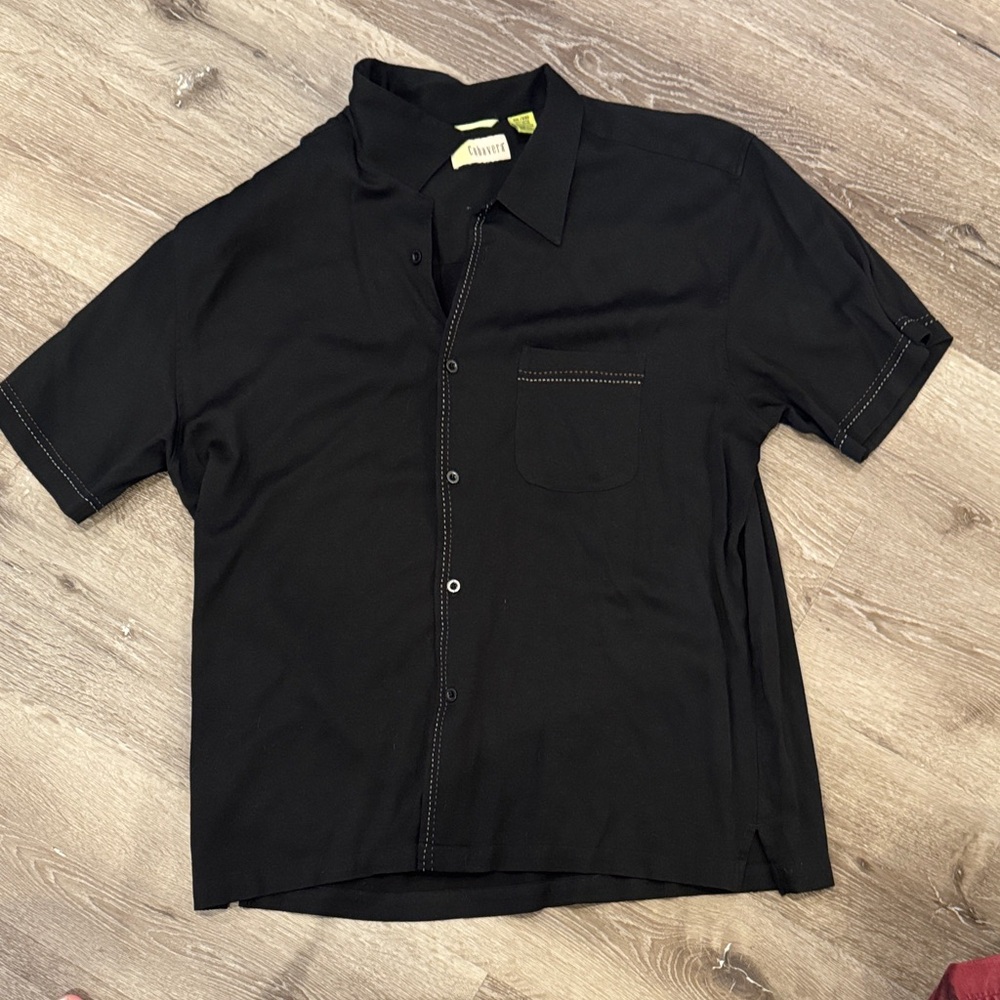 Cubavera Black Short Sleeve Men's Shirt